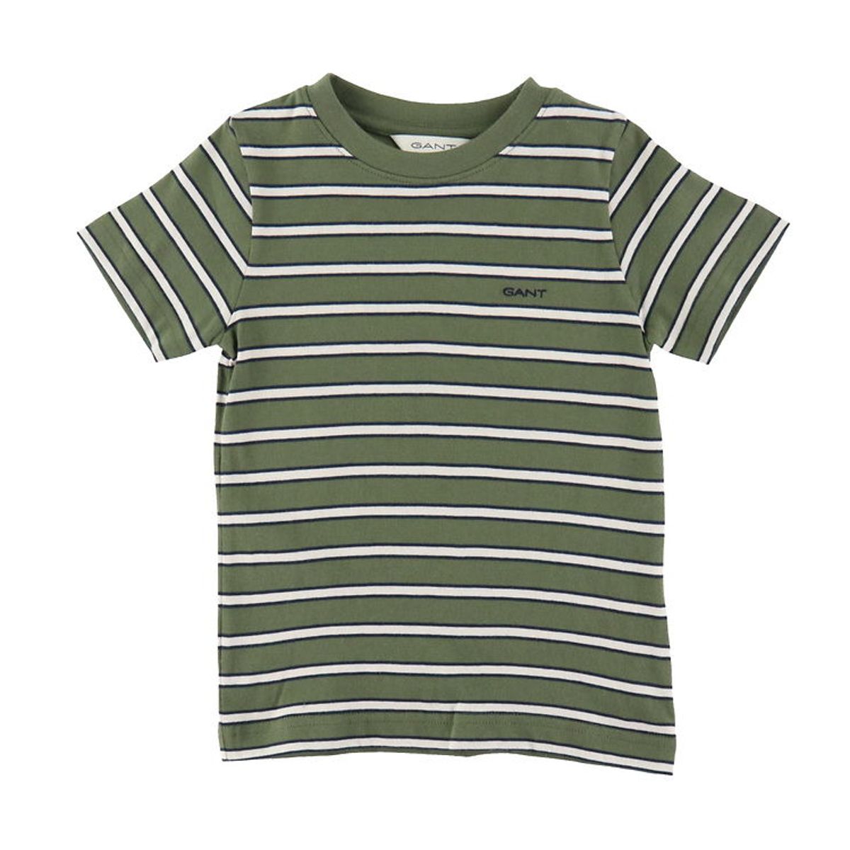 GANT T-shirt - Juniper Green/Hvidstribet