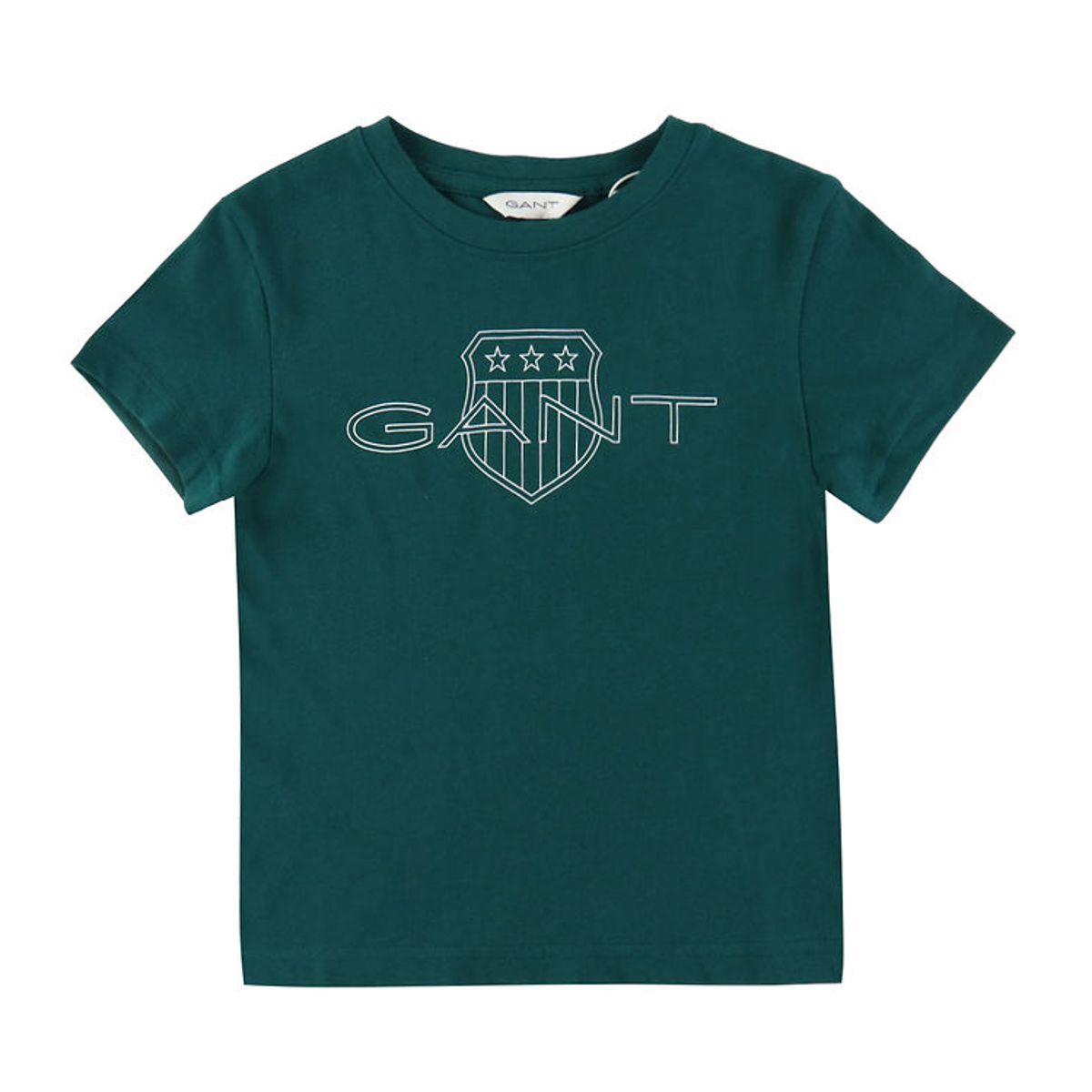 GANT T-shirt - Relaxed Contrast Shield - Deep Forest