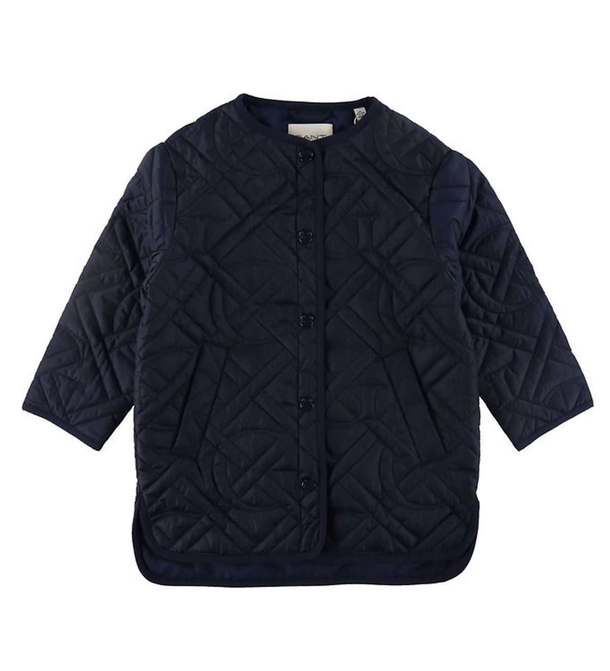 GANT Termofrakke - Monogram Quilted - Evening Blue