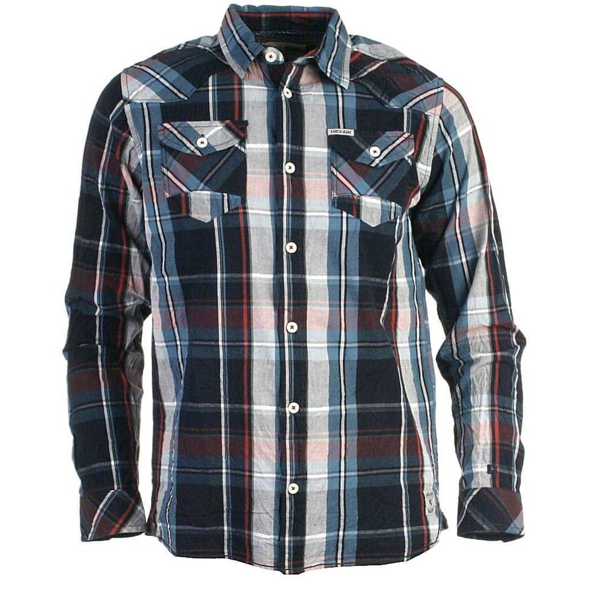 Garcia skjorte l/s, dusty cedar, ternet - 140 - 140/146