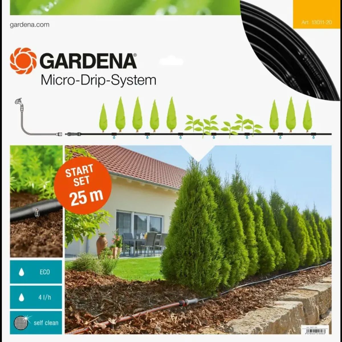 Gardena Startsæt Micro Drip Planterækker Medium 25 meter - 13011-20