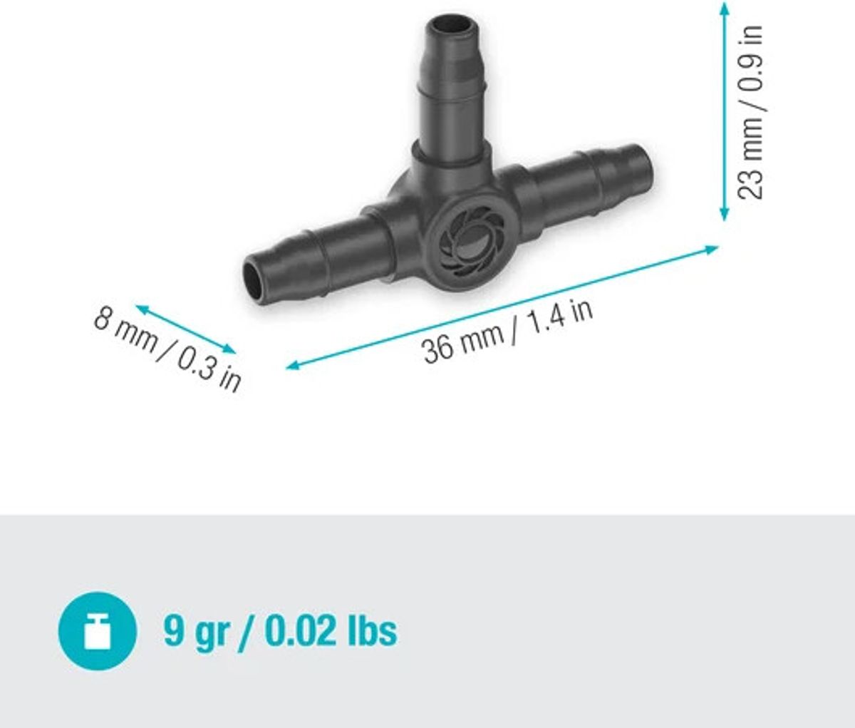 Gardena T-joint 4.6 Mm (3/16