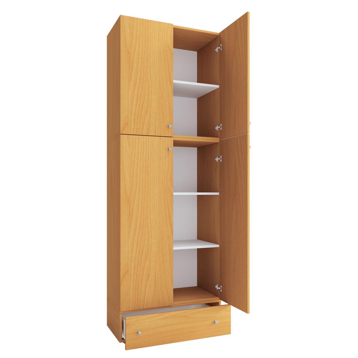 Garderobe "Lona Xxl" Med Skuffe, 200 x 70 x 39 cm, farve: bøg