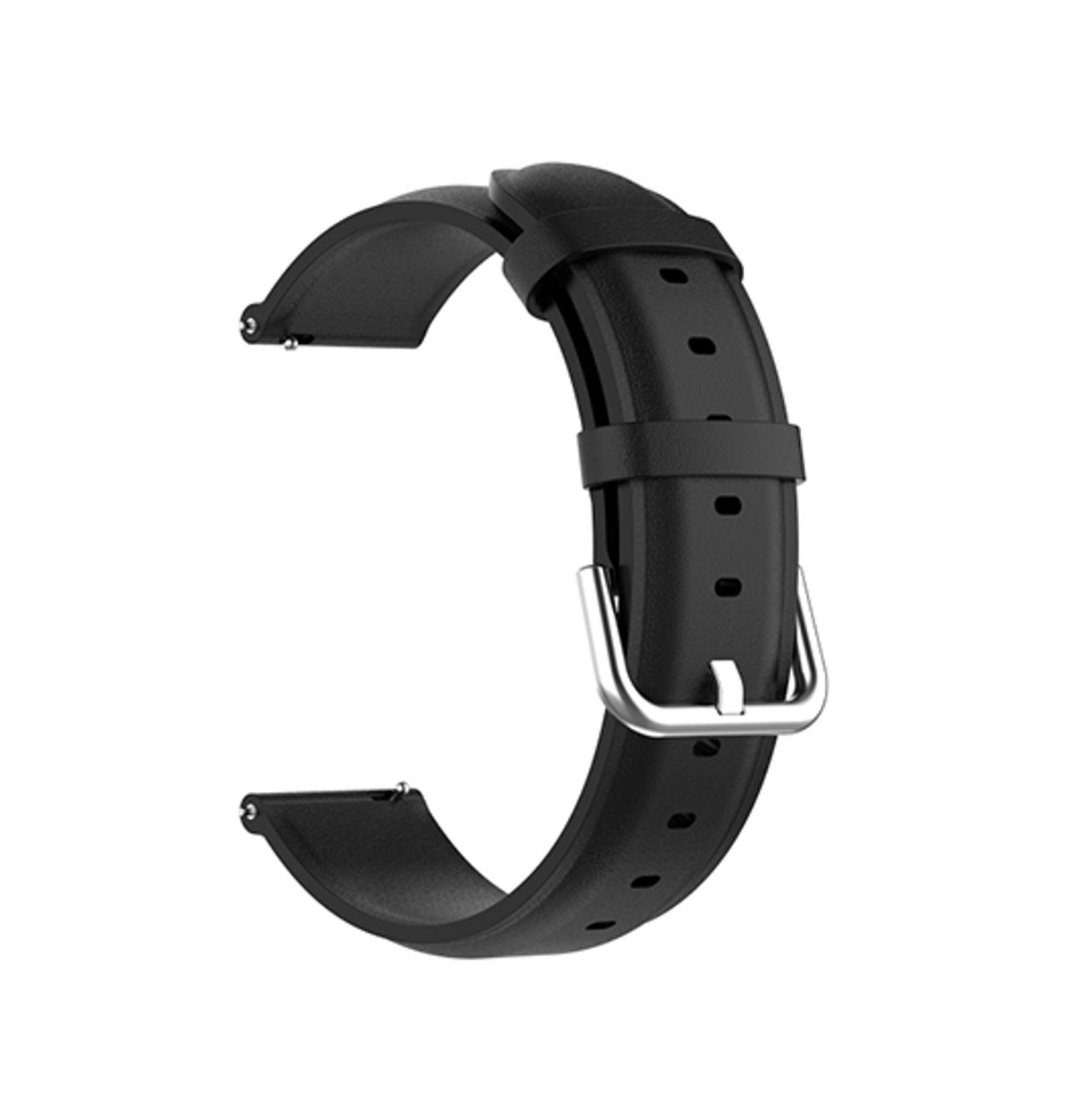 Garmin Vivoactive 3 / 3 Music - ADENA&trade; Round Tail Læder Urrem - Sort