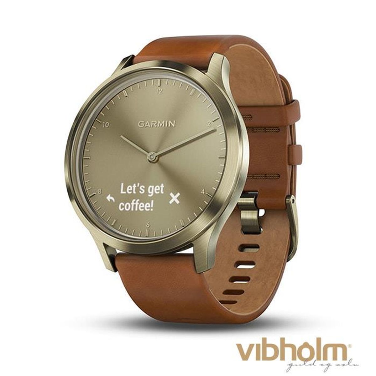 Garmin - Vivomove HR Premium Ur guldfarvet stål 010-01850-05 Rustfrit