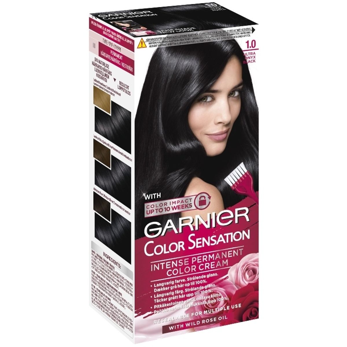 Garnier Color Sensation Intense Permanent Color - 1.0 Ultra Onyx Black