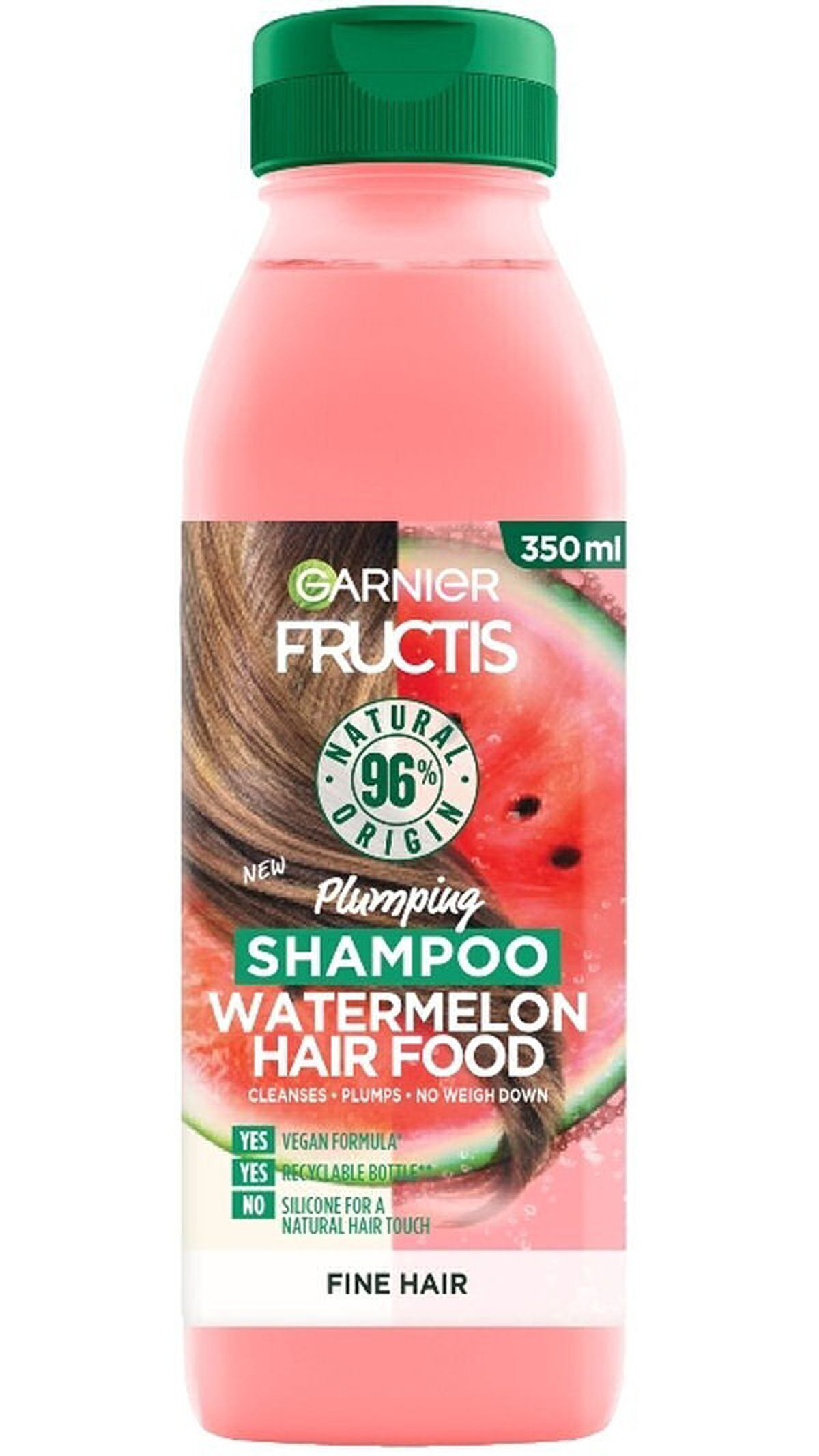 Garnier fructis plumping watermelon hair food shampoo fine hair 350ml