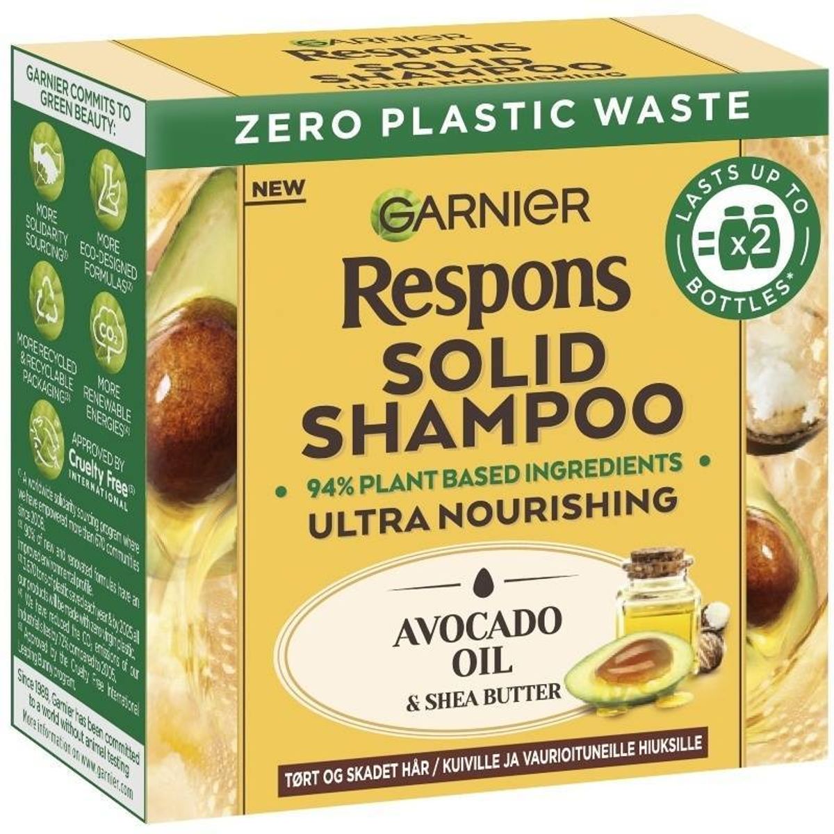 Garnier Respons Solid Shampoo Avocado Oil & Shea Butter 60 gr.