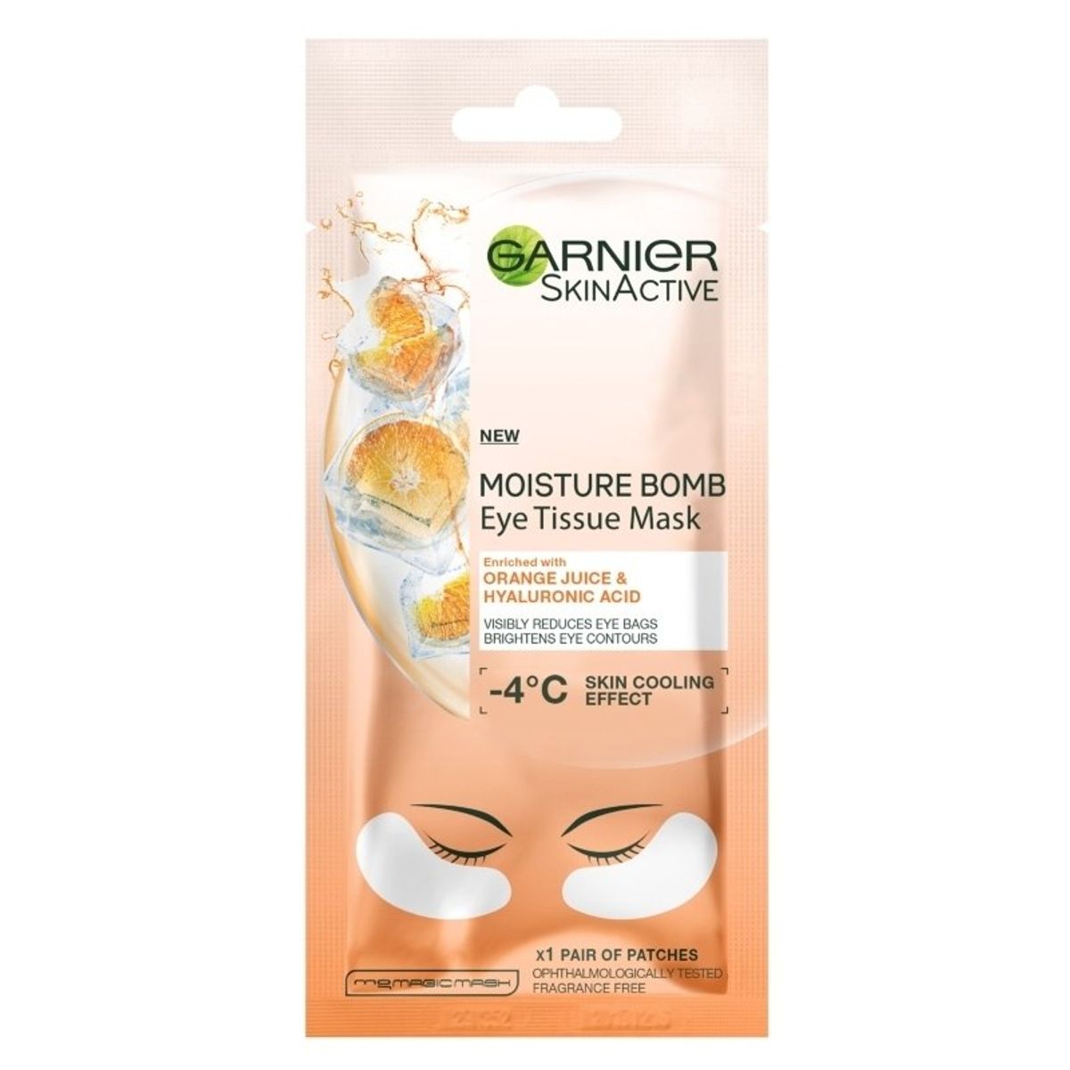 Garnier Skinactive Moisture Bomb Eye Tissue Mask Orange Juice 1 Piece