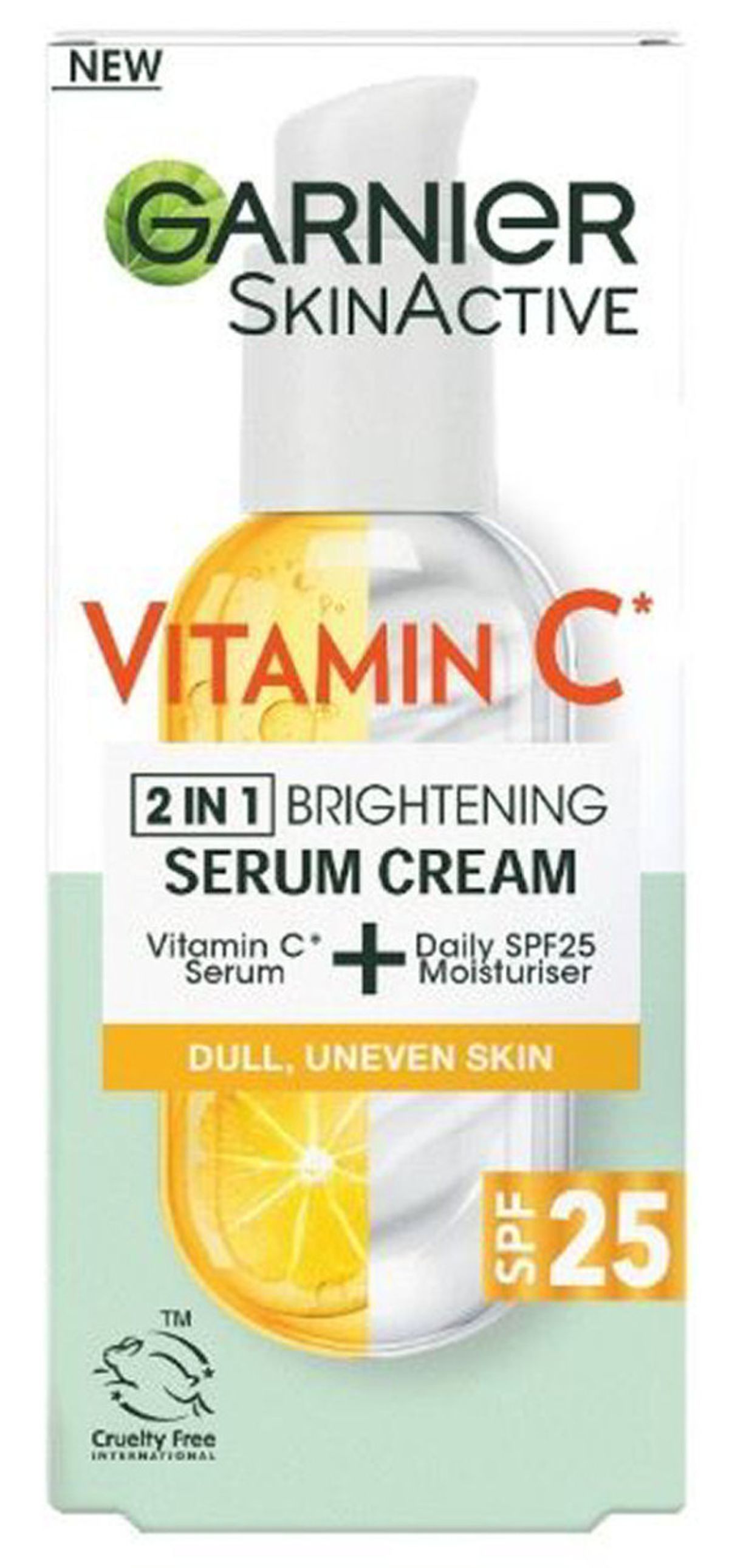 Garnier skinactive vitamin C 2 in 1 brightening serum cream SPF25 50ml