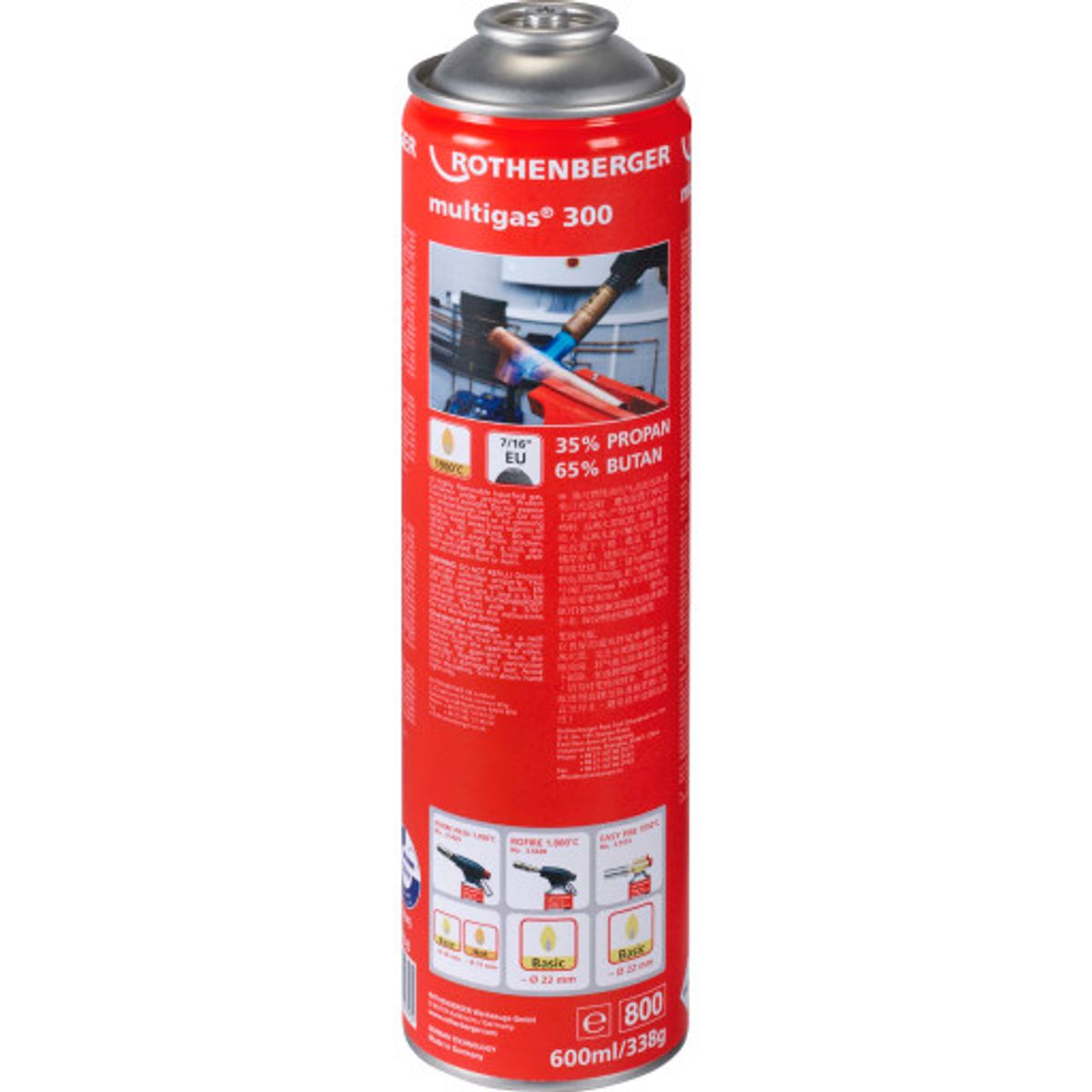 Gasflaske 600 ml, Multi Rothenberger