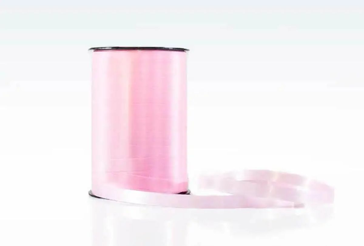 Gavebånd poly 10mm /250yds pink/lysrød