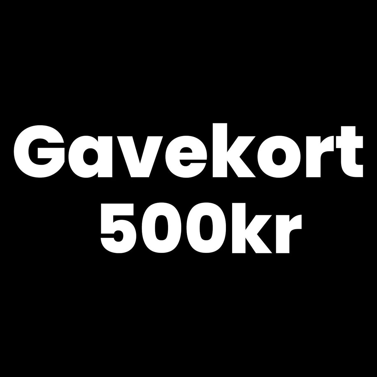 Gavekort 500kr