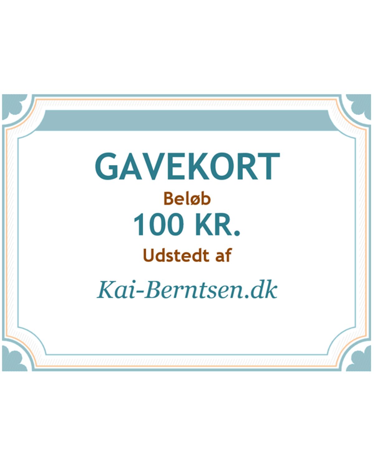 Gavekort på 100 kr.