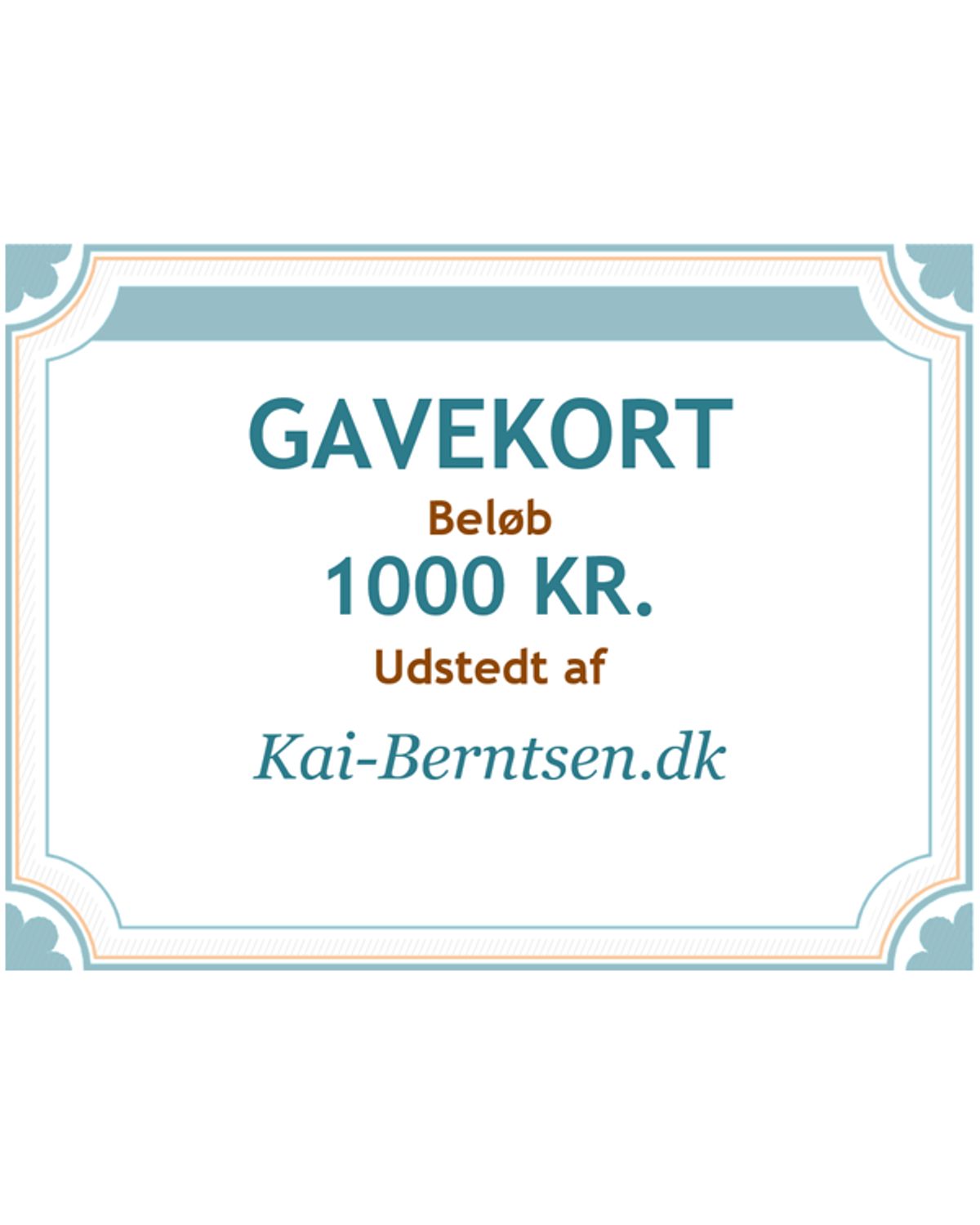 Gavekort på 1000 kr.