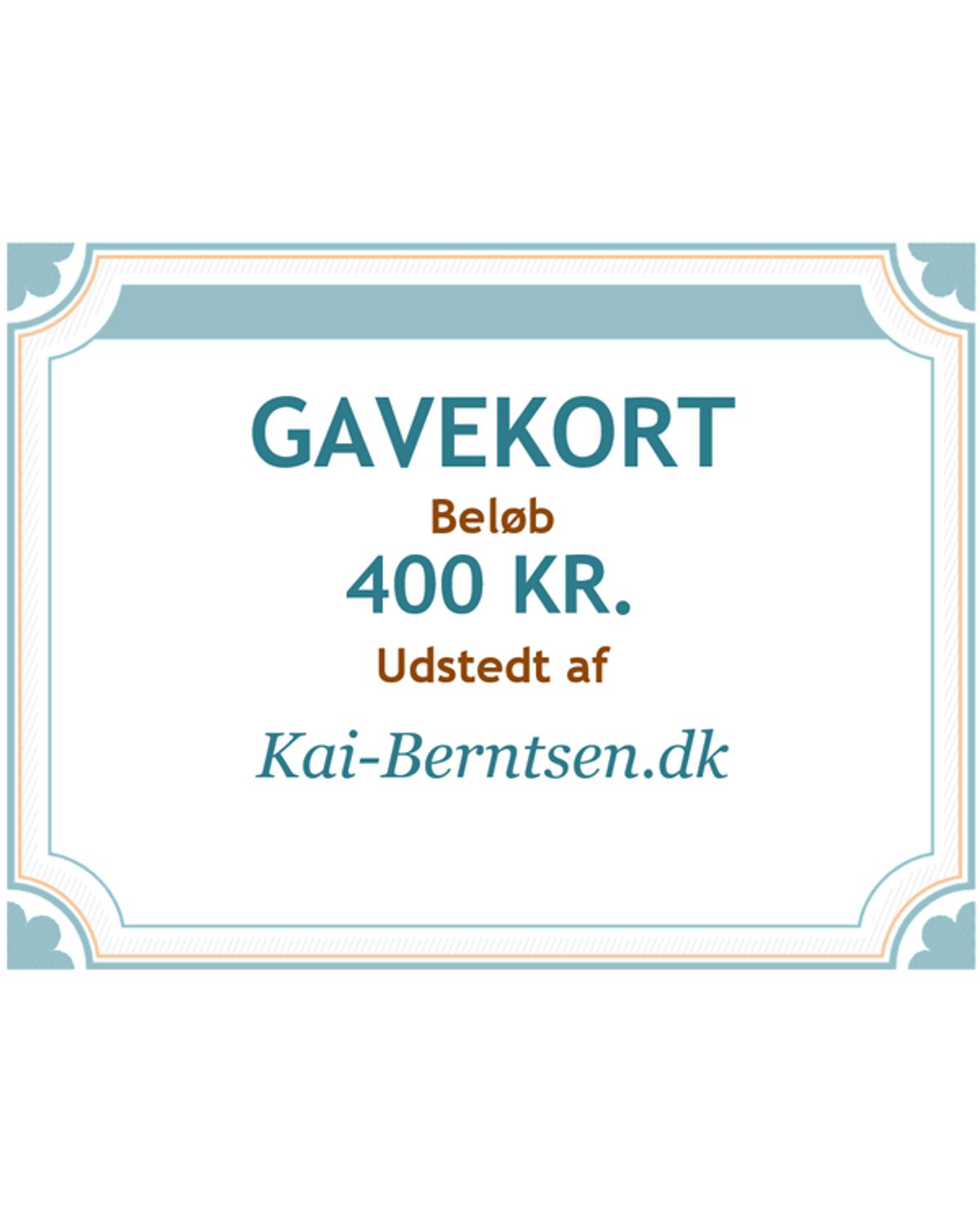 Gavekort på 400 kr.