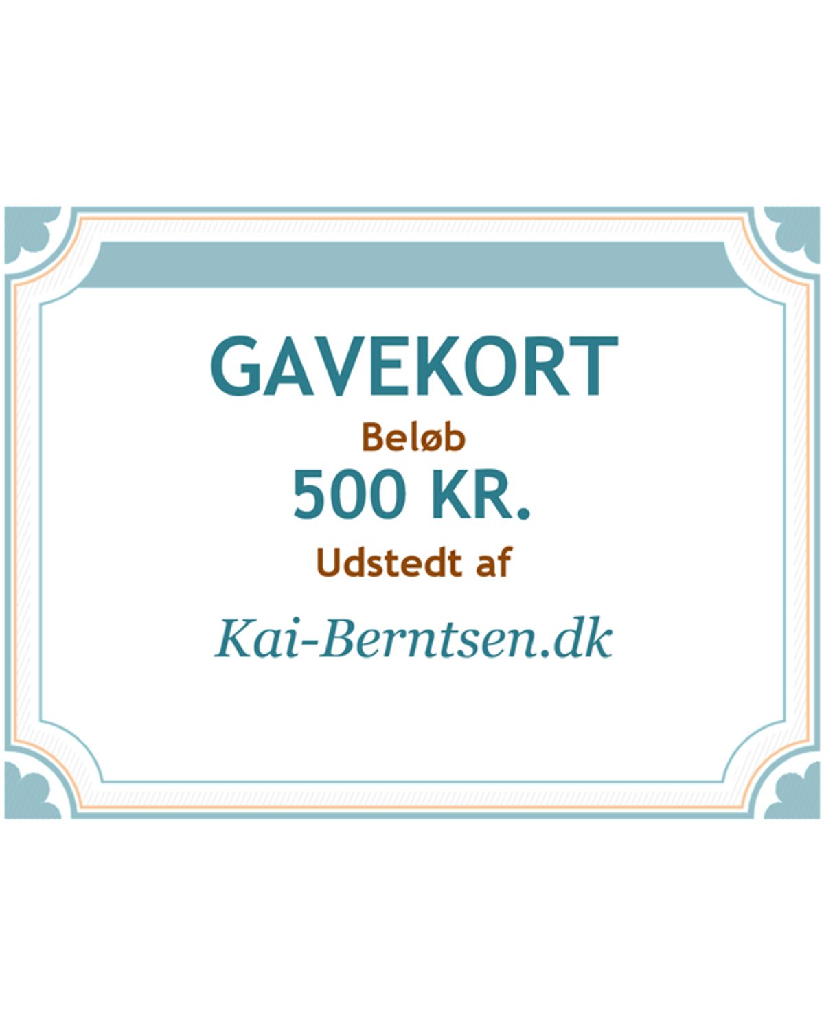 Gavekort på 500 kr.