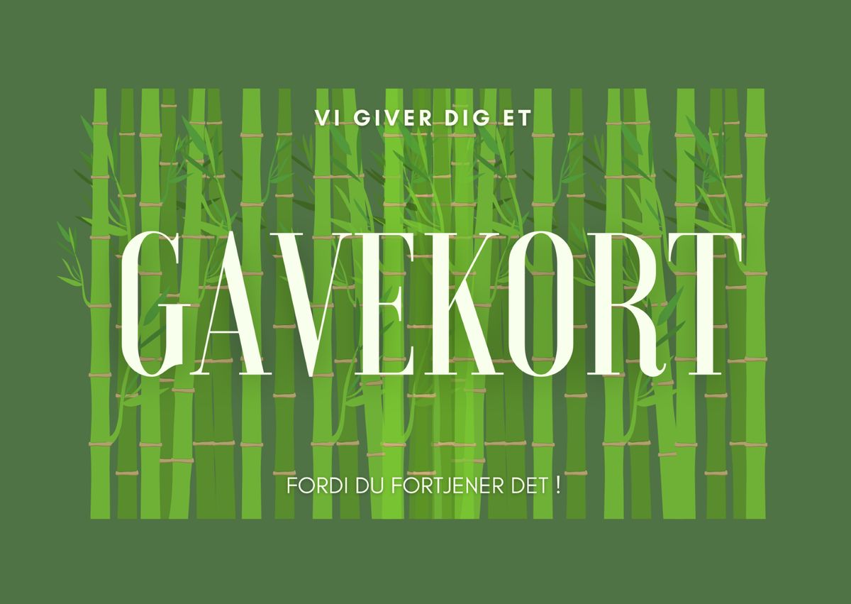 Gavekort til bambustøj.dk, DKK 100.00