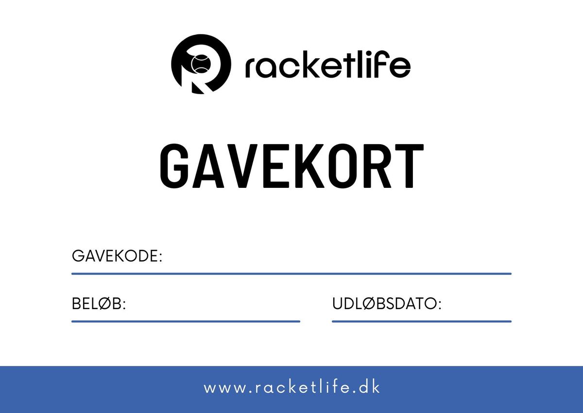 Gavekort til Racketllife - 1.000,00 kr