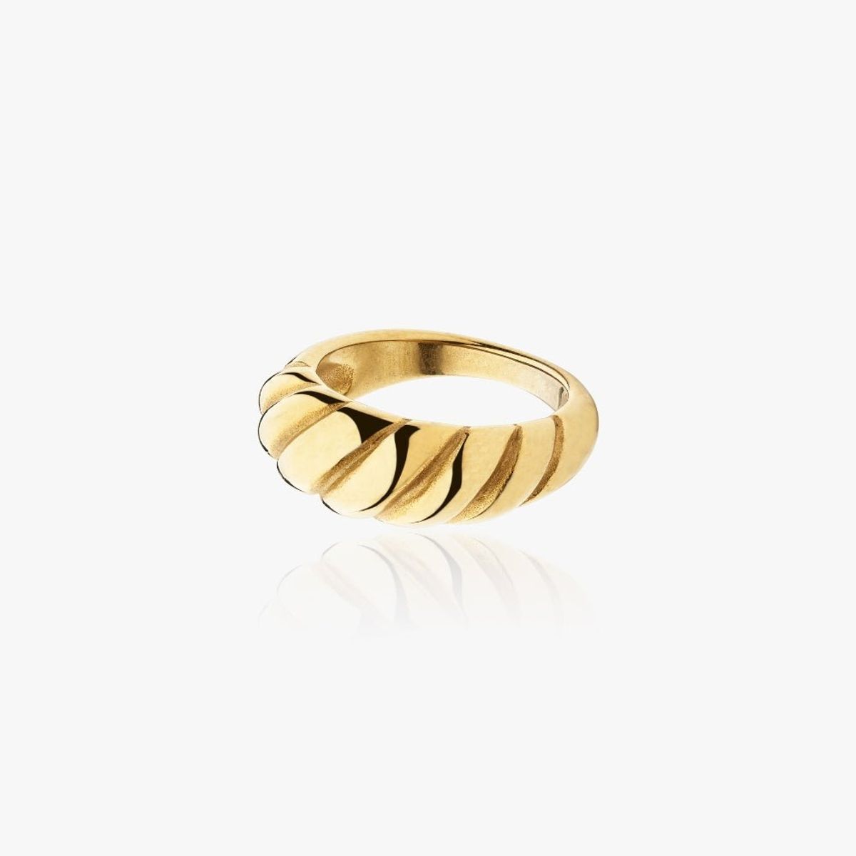 Gavesæt - Vintage Croissant Ring & Øreringe 14K Guldbelagt