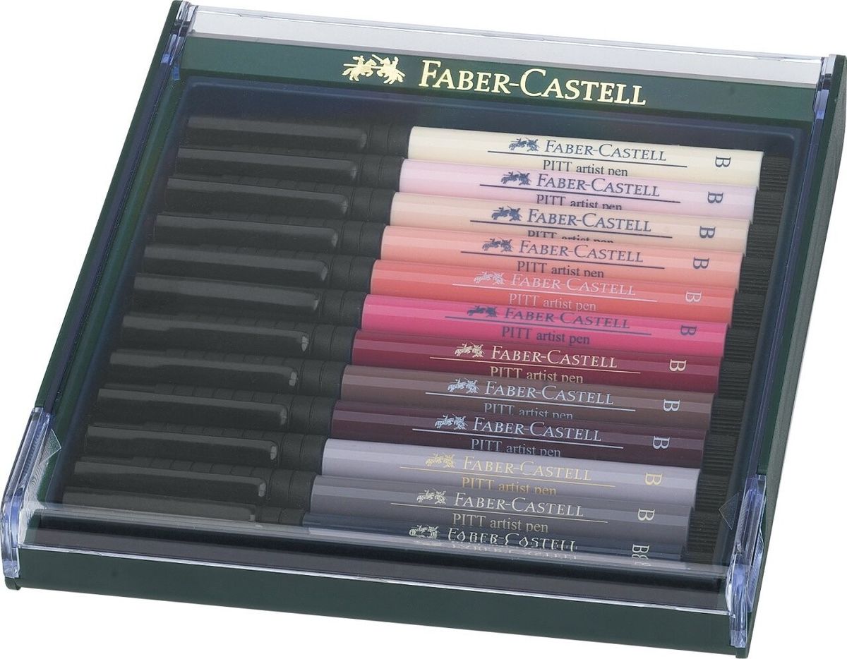 Gaveæske: Faber Castell - Pitt Artist Pen - Hudfarver