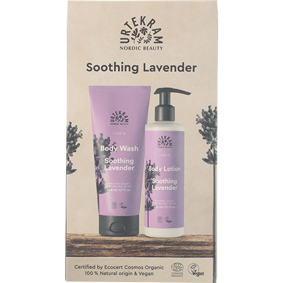 Gaveæske Soothing Lavender Body Lotion & Body Wash - 1 pakke - Urtekram