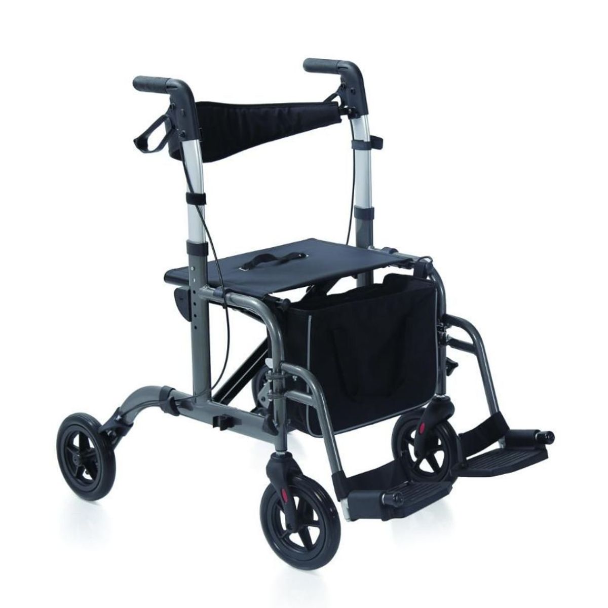 GAYA kørestol & rollator i 1 | MORETTI - 9,6 kg, dobbelt funktion, foldbar