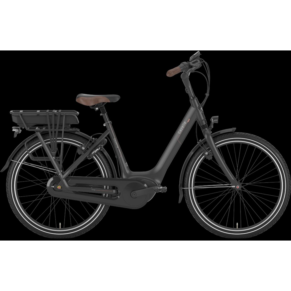 Gazelle ORANGE C8 HMB 26" 500wh Dame 2022 - Sort