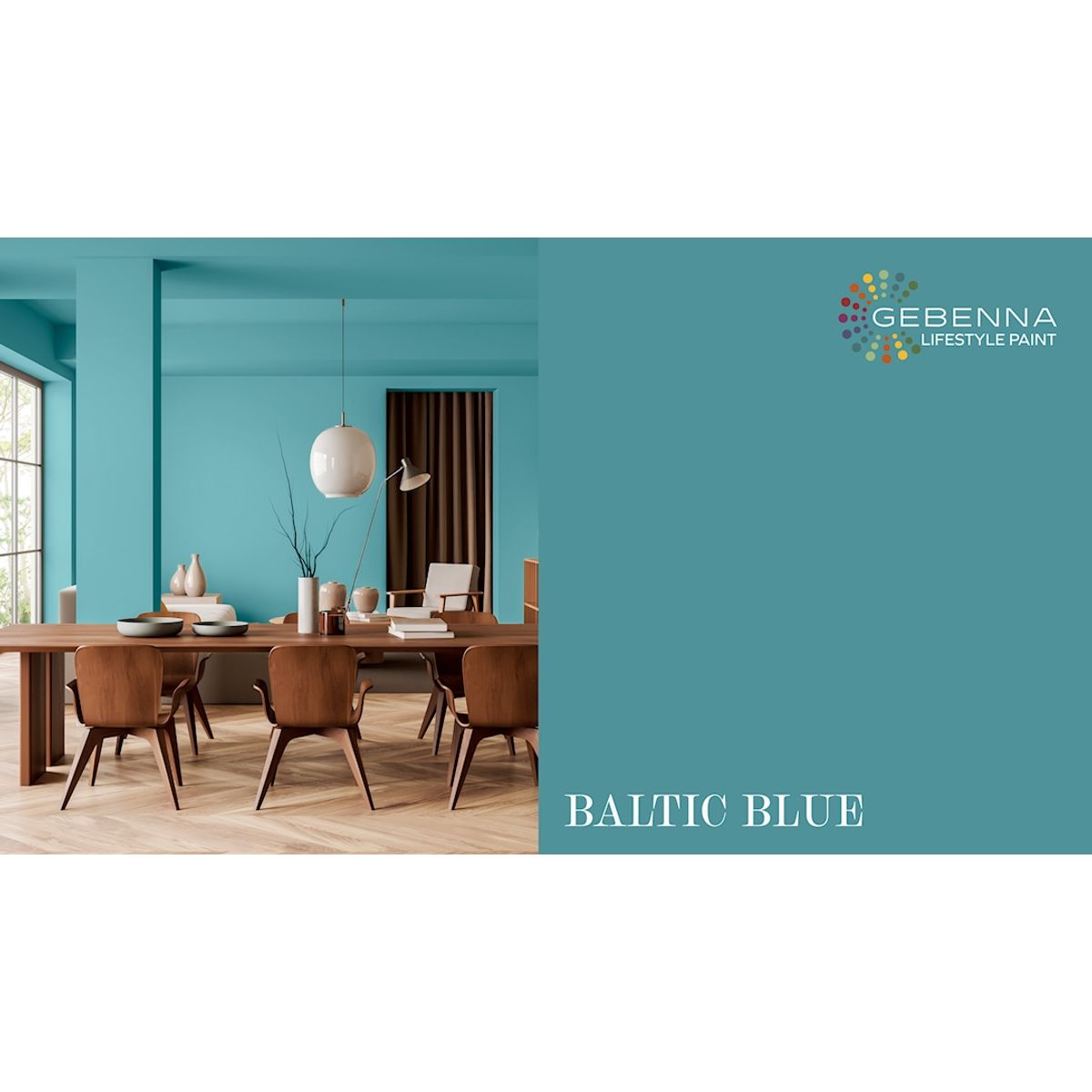 Gebenna Vægmaling: Baltic Blue Farveprøve