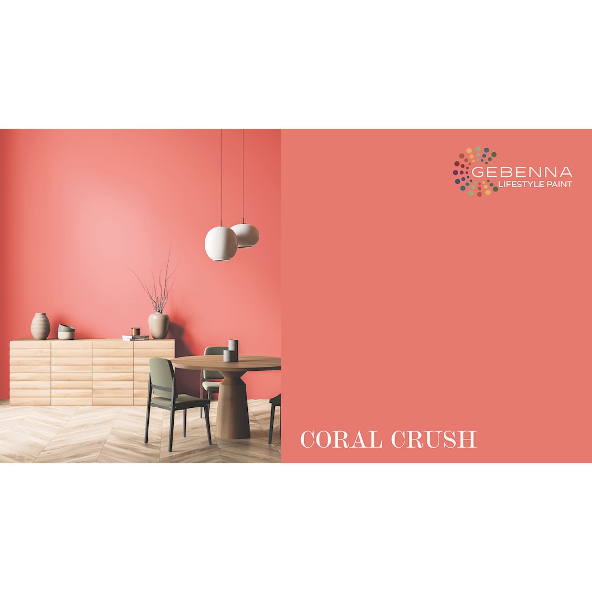 Gebenna Vægmaling: Coral Crush 2,7 liter