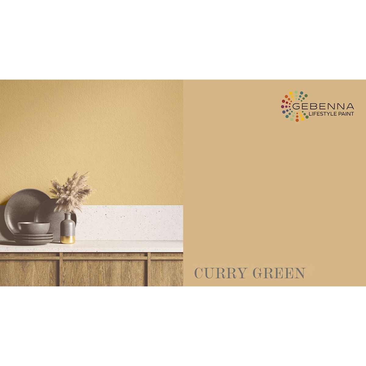 Gebenna Vægmaling: Curry Green 9 liter