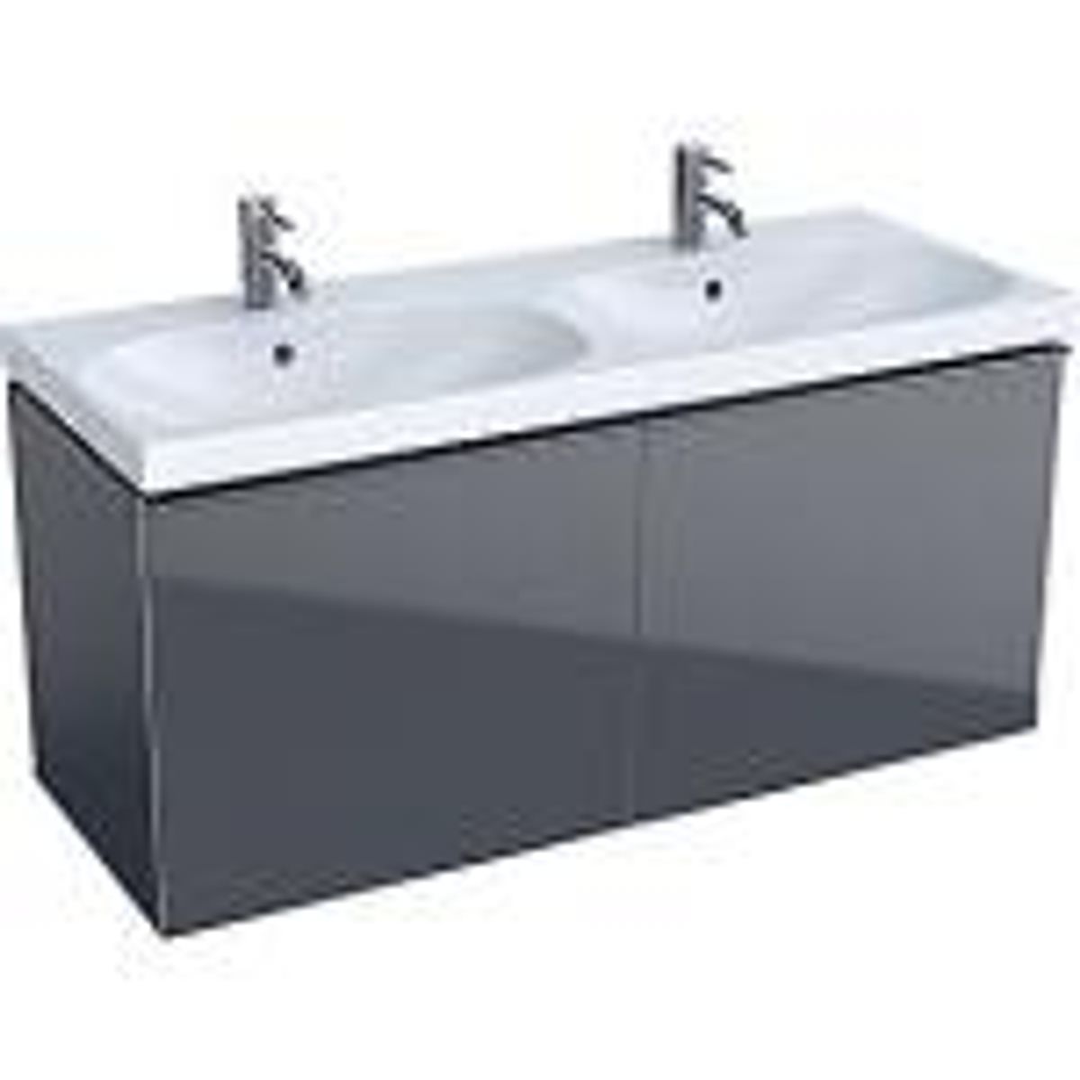 Geberit Acanto vaskeskab 1190x535x476mm 2skuffer Lava