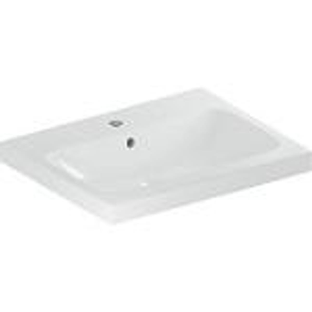 GEBERIT iCon Light håndvask 600x480mm. Til bord- eller bolte montering. Mat hvid