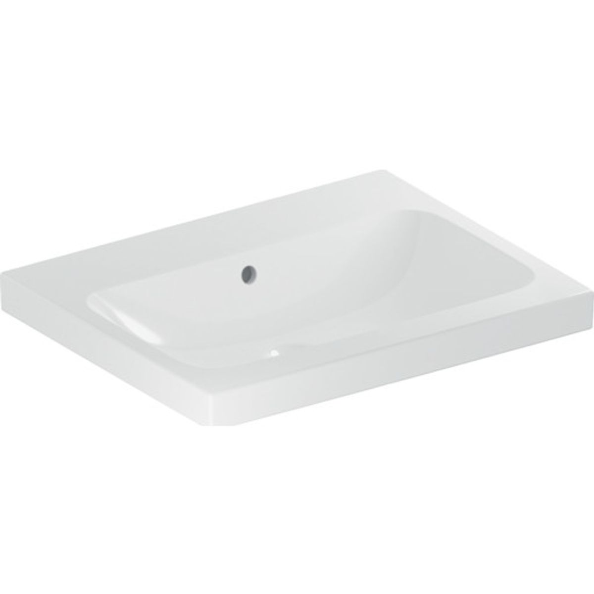 GEBERIT ICON LIGHT håndvask 600x480mm u/hh m/overl porcelæn hvid