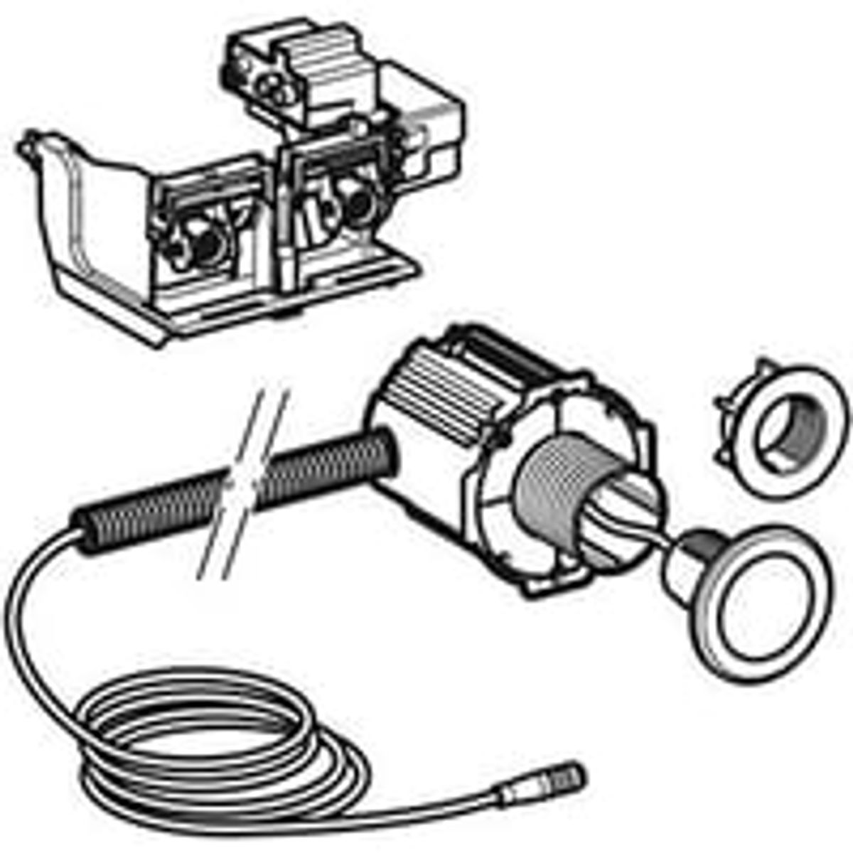 GEBERIT Type 10 skyllestyring dobb. skyl IR/net stl rustfrit so