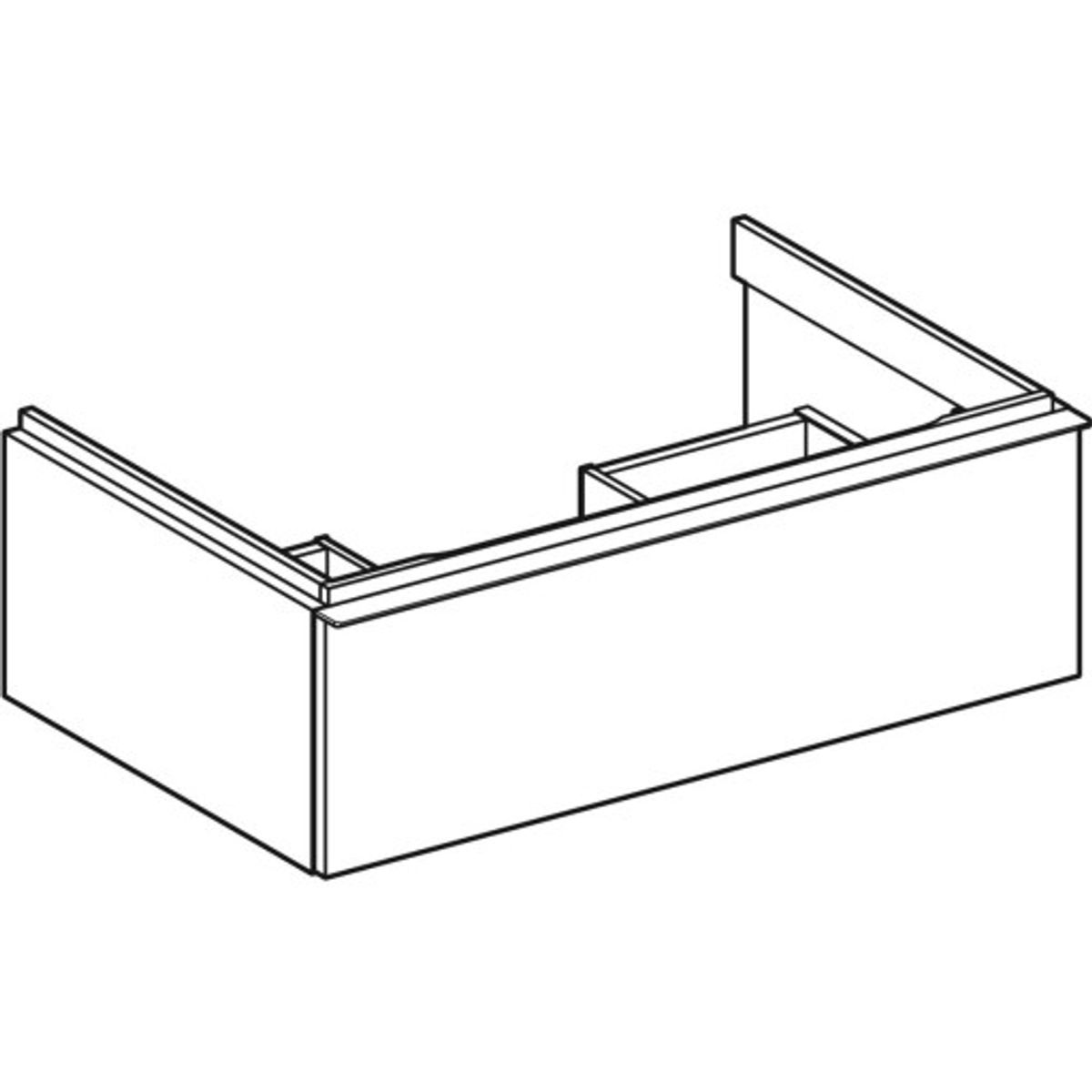 GEBERIT vaskeskab 740x476x247mm 1skuffe højkomprimeret trelags-