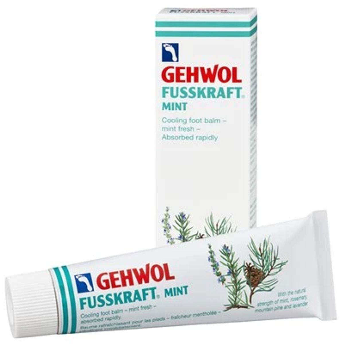 GEHWOL, Fusskraft Mint 125 ml. Fodcreme, Antiinflammatorisk, Køler fødderne