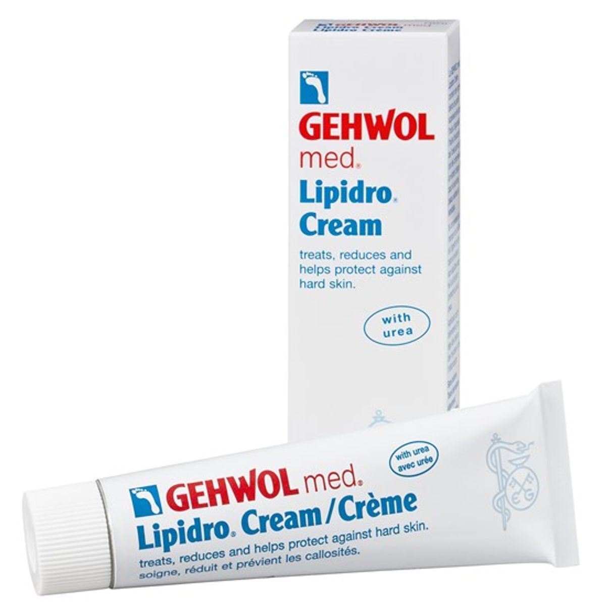 GEHWOL, Lipidro Creme, 125 ml. - Fodcreme, God til hård hud, Dermatologisk testet, Hælrevner