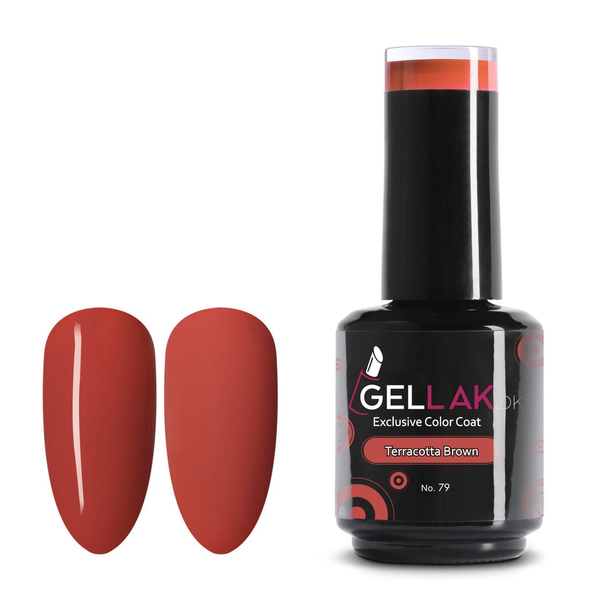 Gel Neglelak Brun | 15 ml | Terracotta Brown No. 79 | Gellak.dk