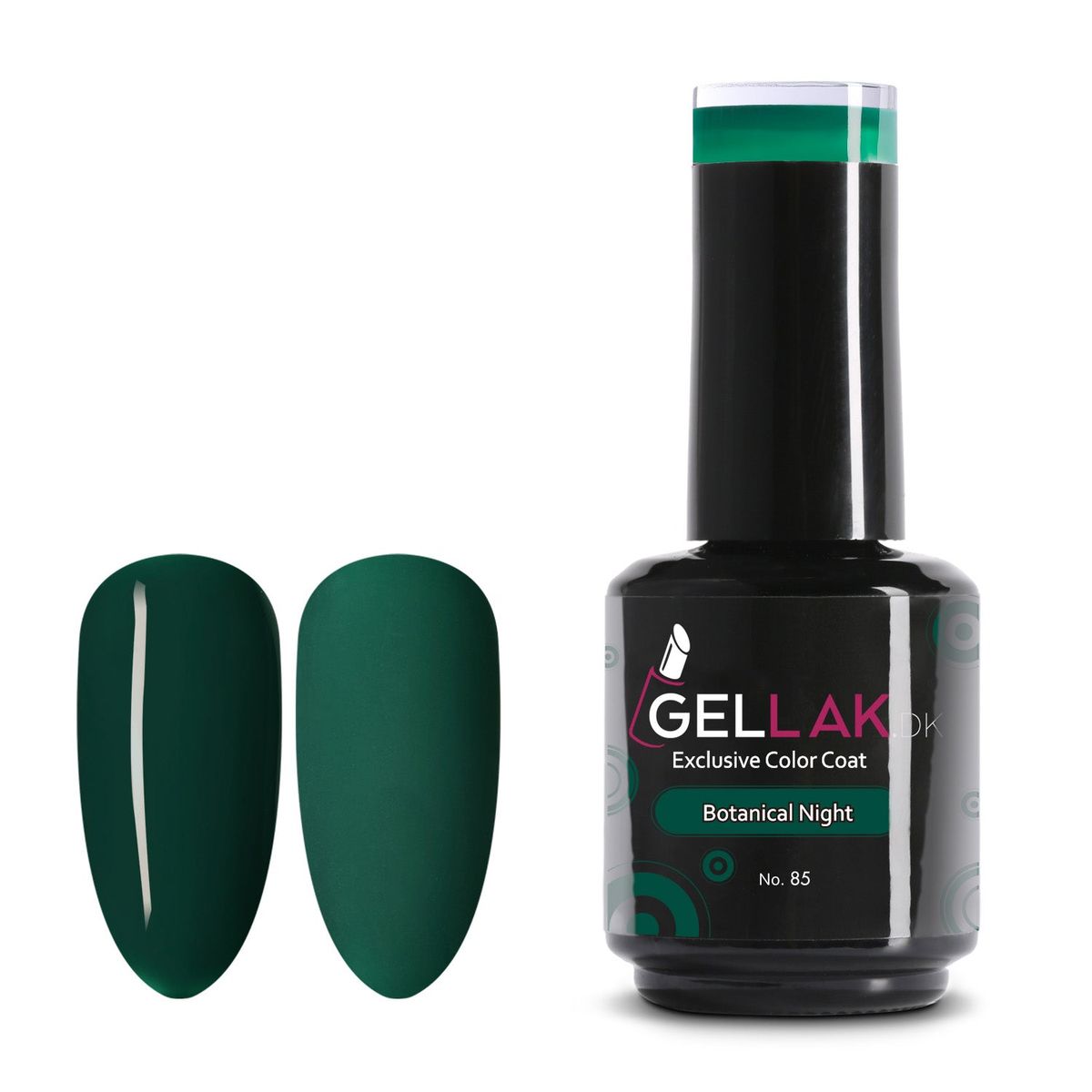 Gel Neglelak Grøn | 15 ml | Botanical Night No. 85 | Gellak.dk