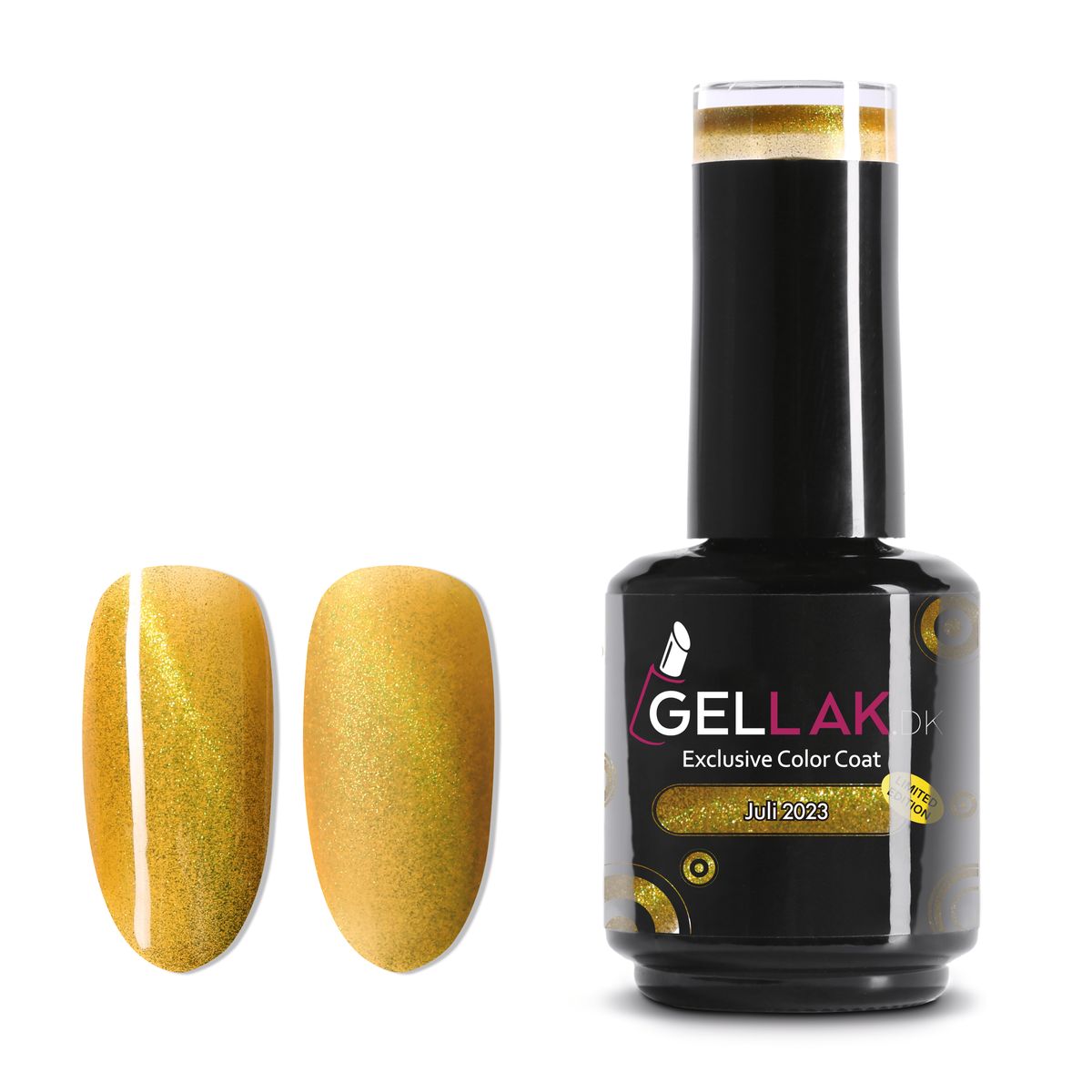 Gel Neglelak Gul Cat Eye | 15 ml | Månedens Farve Juli 2023 | Gellak.dk