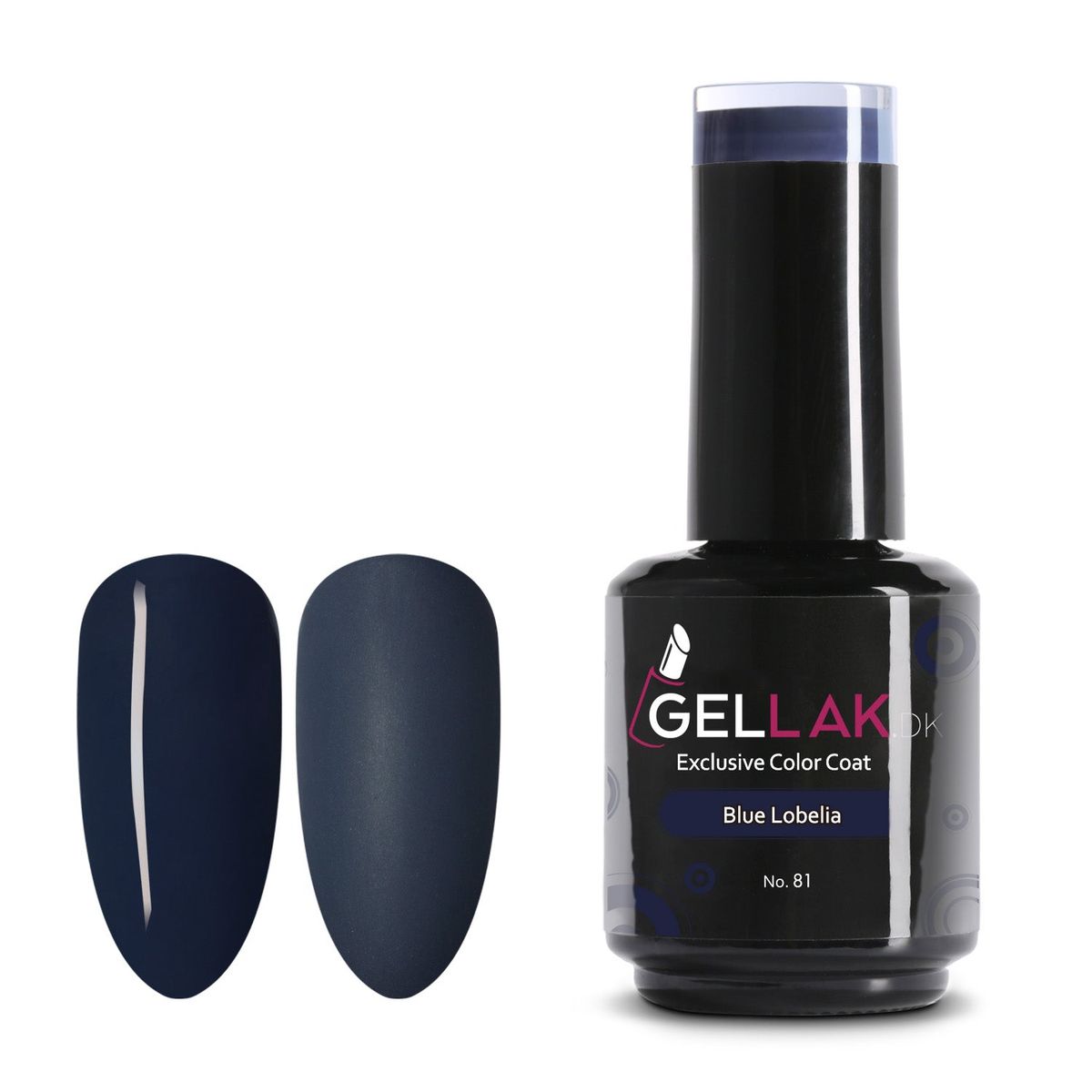 Gel Neglelak Mørkeblå | 15 ml | Blue Lobelia No. 81 | Gellak.dk