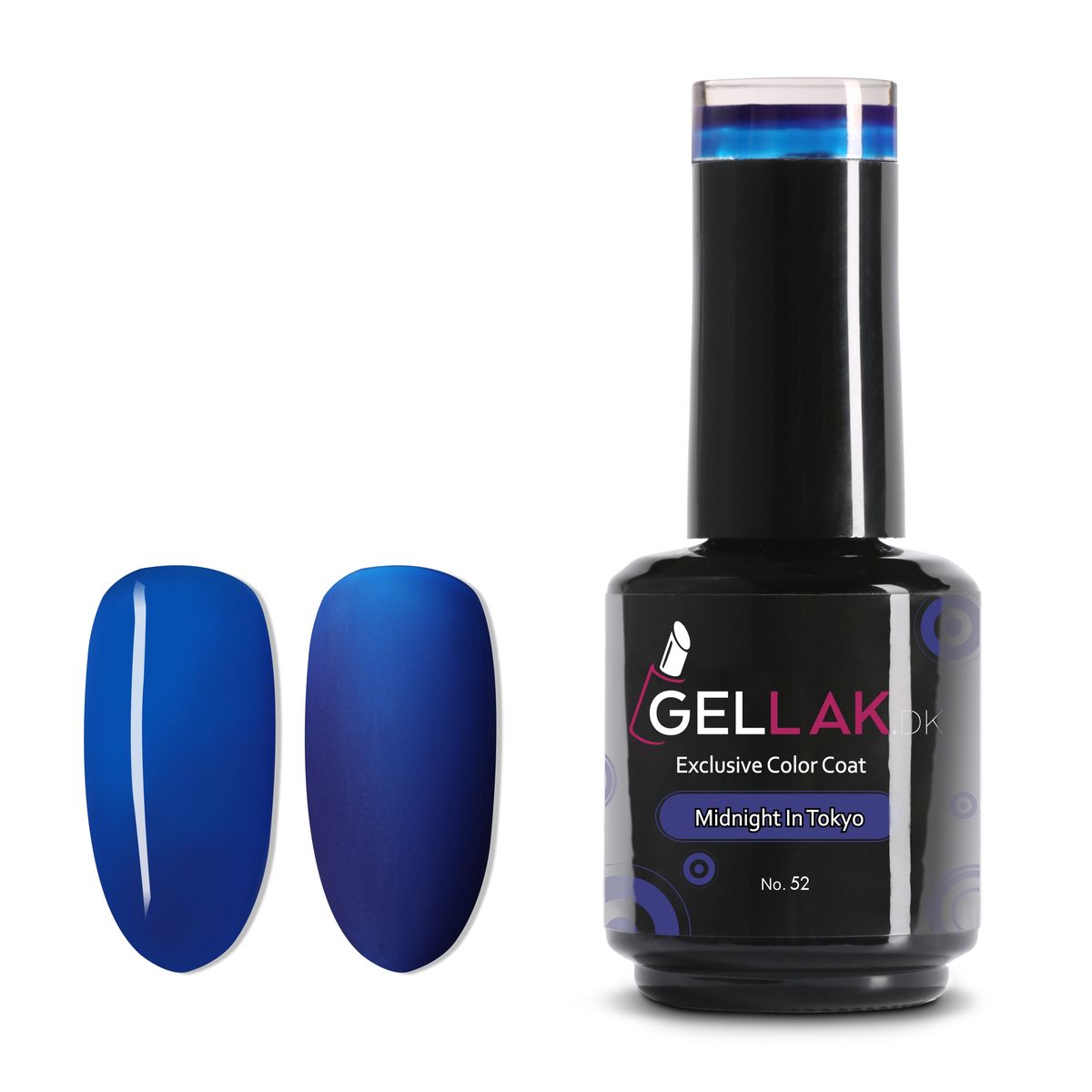 Gel Neglelak Mørkeblå | 15 ml | Midnight In Tokyo No. 52 | Gellak.dk