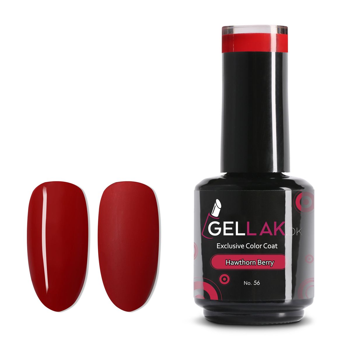 Gel Neglelak Mørkerød | 15 ml | Hawthorn Berry No. 56 | Gellak.dk