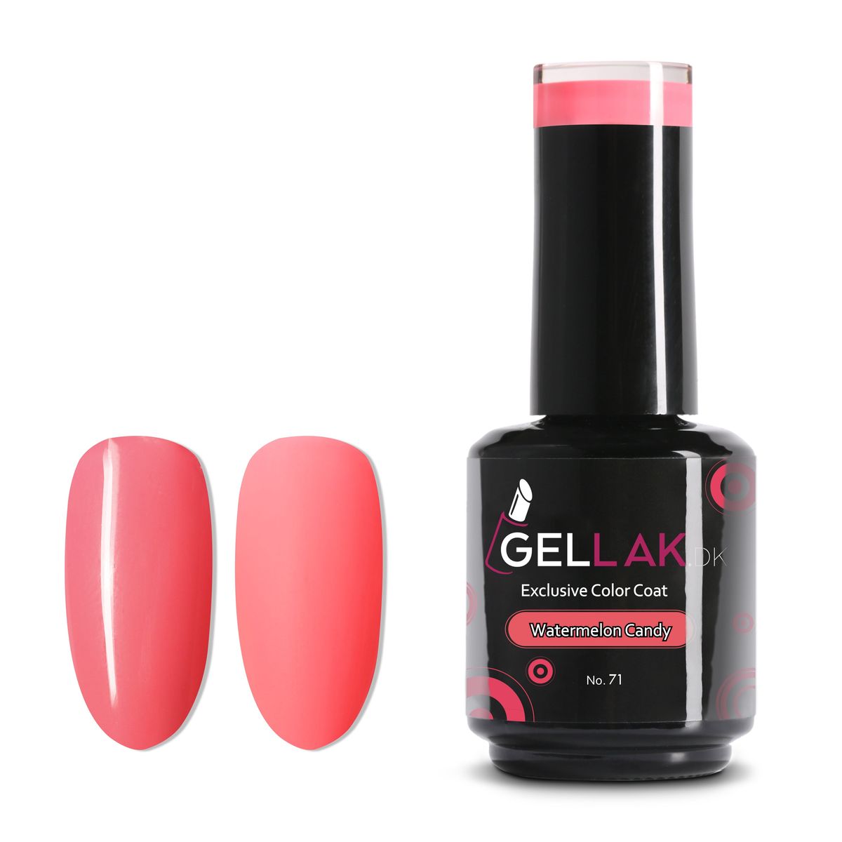 Gel Neglelak Pink | 15 ml | Watermelon Candy No. 71 | Gellak.dk