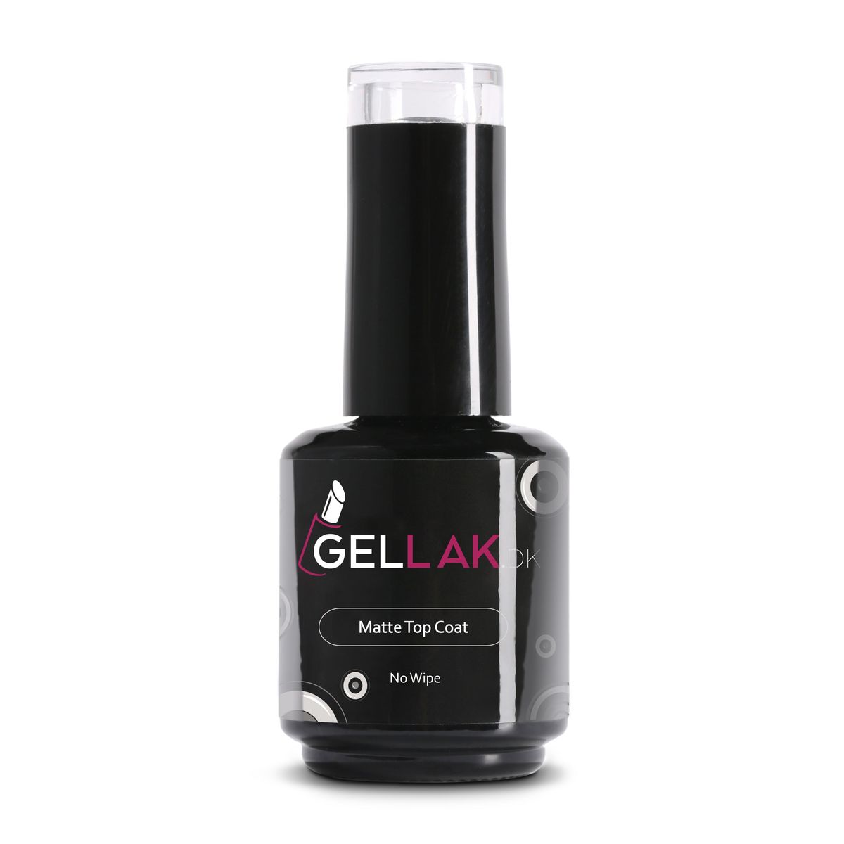 Gel Neglelak Top Coat Matte | 15 ml | Toplak | Gellak.dk