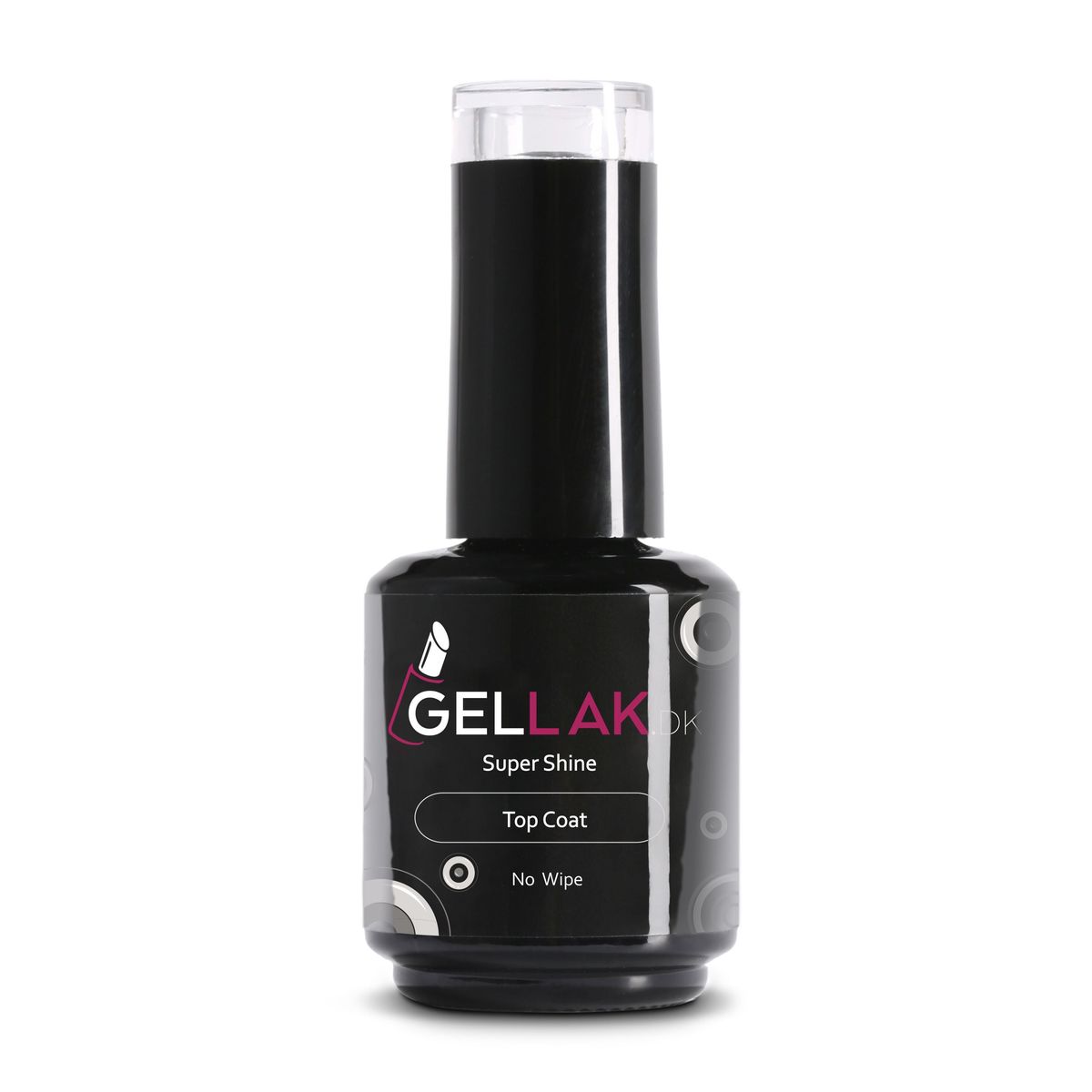 Gel Neglelak Top Coat No-Wipe | 15 ml | Toplak | Gellak.dk