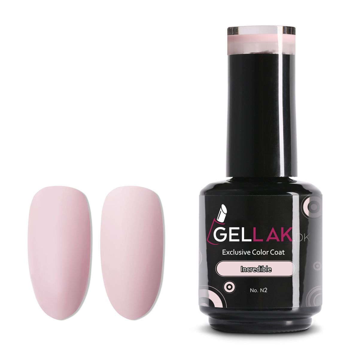 Gel Neglelak Transparent Nude | 15 ml | Incredible No. N2 | Gellak.dk