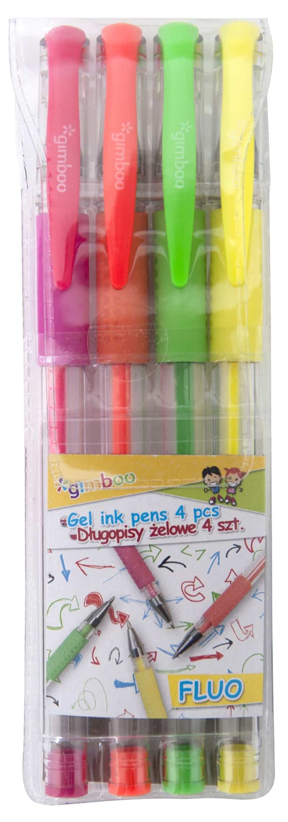 Gelpen GIMBOO Fluo, 4 stk., vedhængsemballage, assorterede farver 1 PA