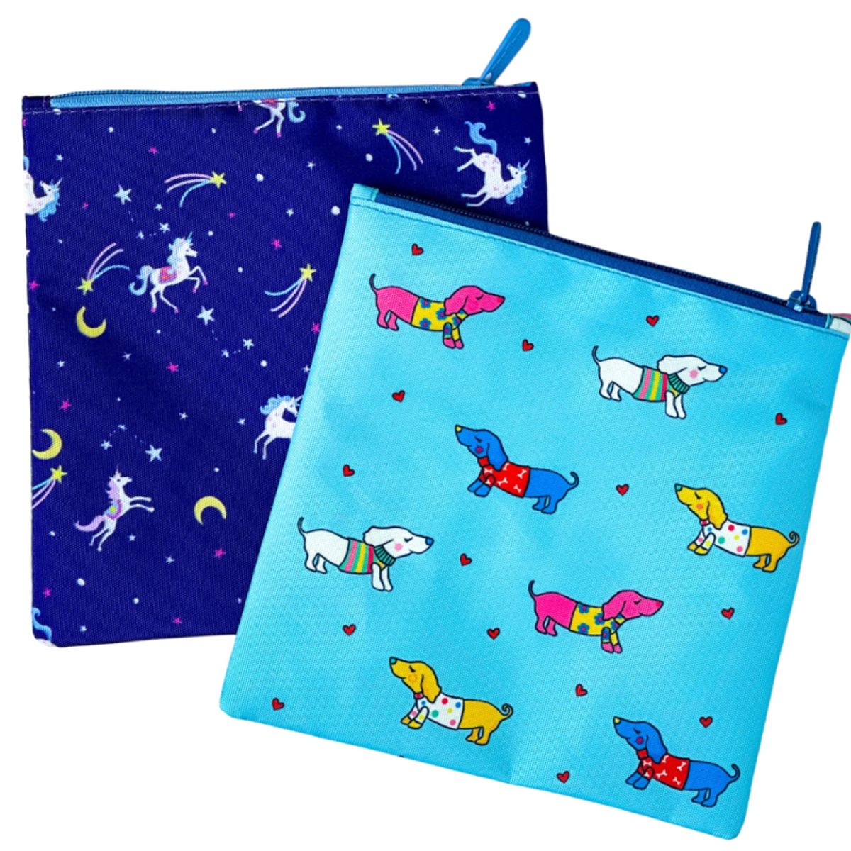 Genanvendelige madposer fra Yumbox 2 stk - Unicorns and Woof